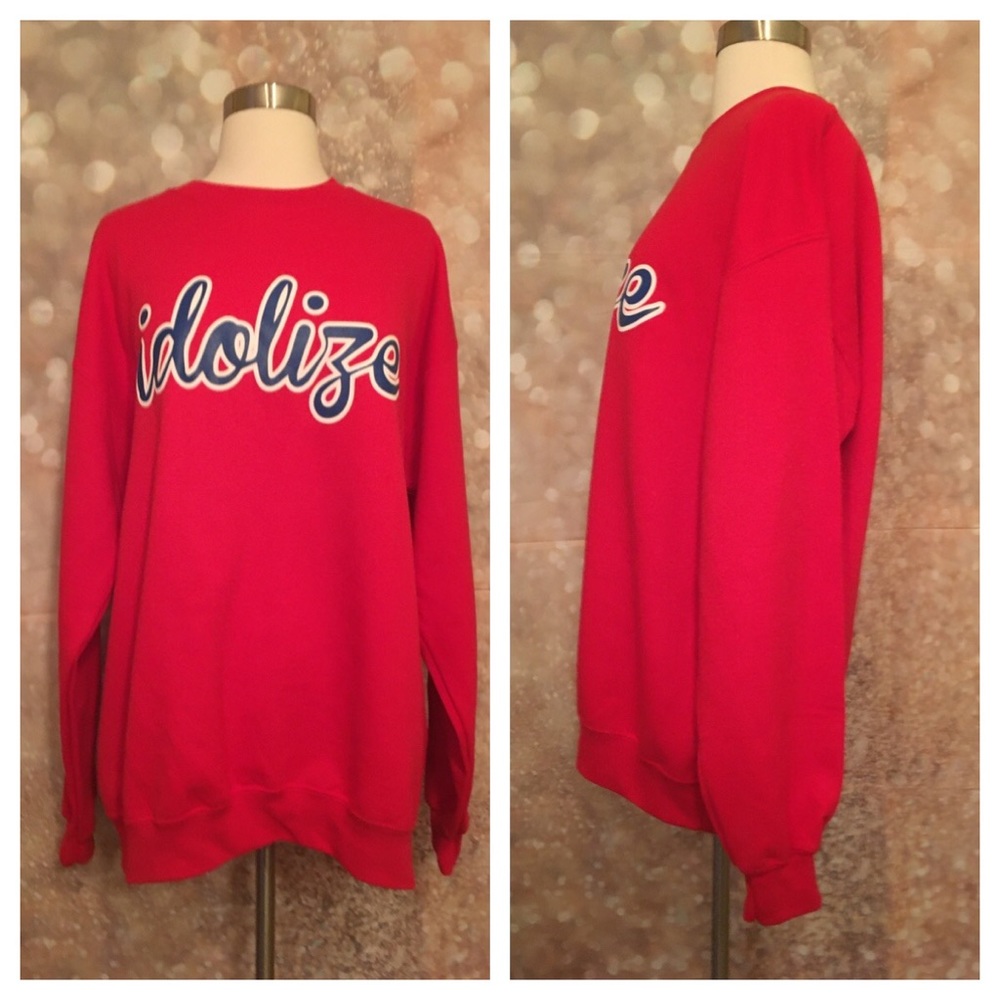 NWOT Idolize Los Angeles Red Crew Sweatshirt Sz L - Picture 6 of 7